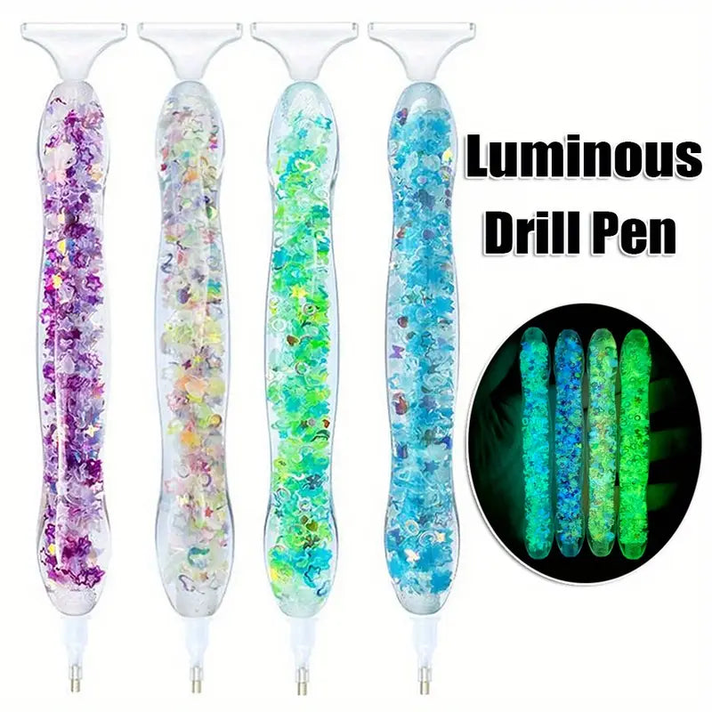 7-Piece Glow-in-the-Dark Diamond Pen Kit