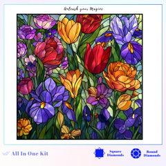 Stained Glass Jewel Tone Garden