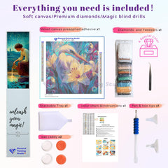 Egret & Iridescent Lily