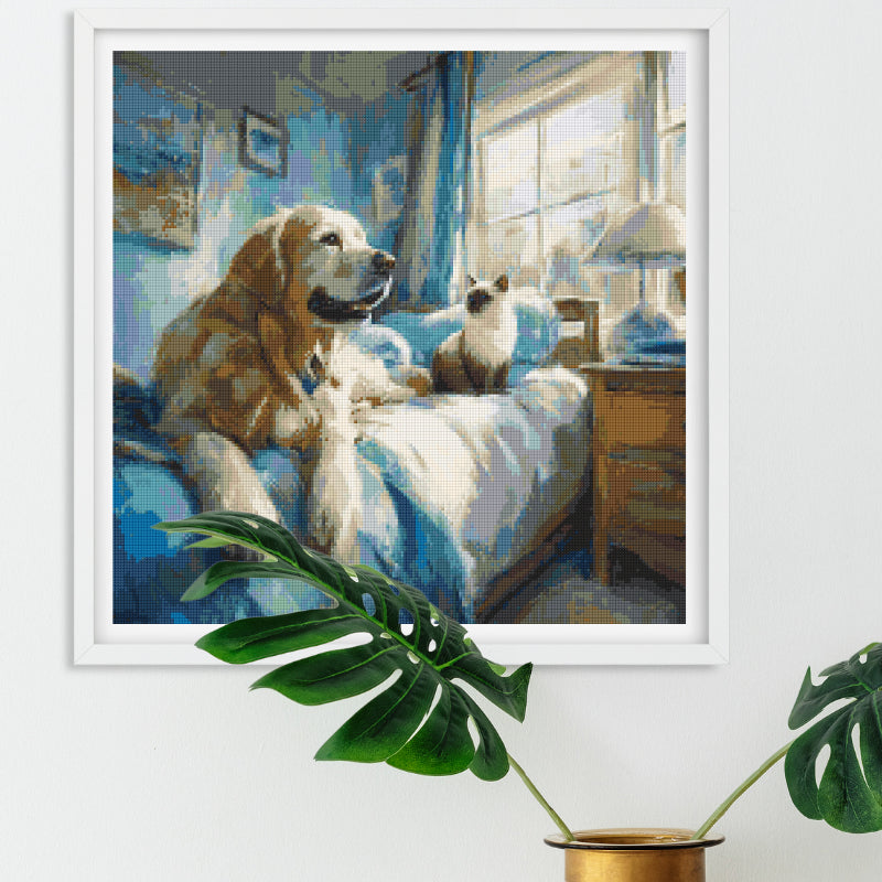 Dog & Cat Peaceful Moment