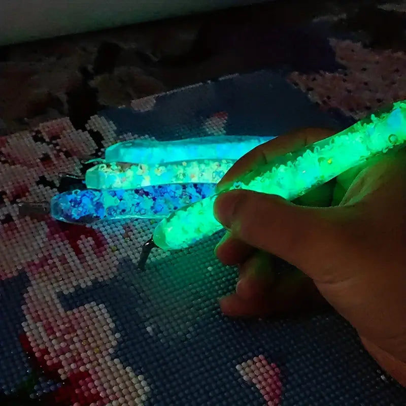 7-Piece Glow-in-the-Dark Diamond Pen Kit