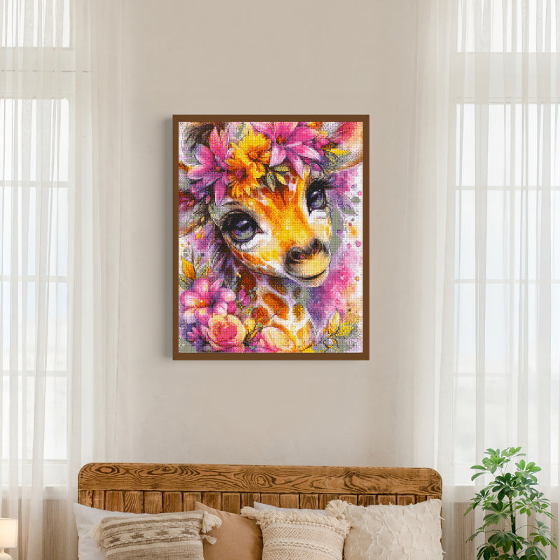 Floral Deer & Blossoms