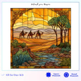 Stained Glass Sunset Camping