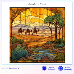 Stained Glass Sunset Camping