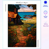 Stained Glass Seaside Cottage