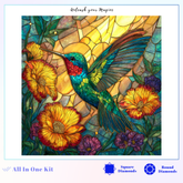 Stained Glass Hummingbird Jewel