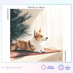 Cozy Christmas Corgi Friend