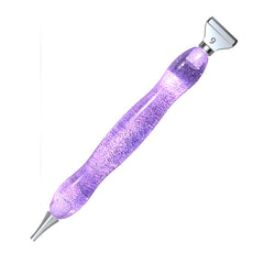 diamond painting pen with Purple glittery resin for  with dual tips, designed for detailed work and enhancing your creative flow.