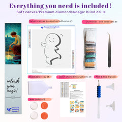 DIY diamond painting tools for stickman design, beginner-friendly and great for a light mood-lifting hobby.