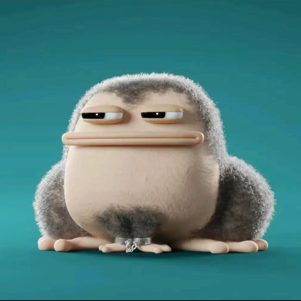 Rendered frog figure with a scruffy beard and no-nonsense eyes, making this small diamond painting a fun way to personalize your space or give someone a laugh-worthy gift.