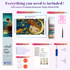 Golden Serenity Woman Portrait