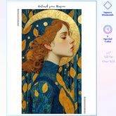 Golden Serenity Woman Portrait