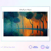 Impasto Orange Blue Glow