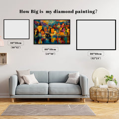 Impressionist Cityscape Water Reflection