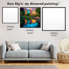 Impressionist Garden Pond Reflection