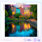 Impressionist Garden Pond Reflection