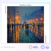 Impressionist Rainy City Night