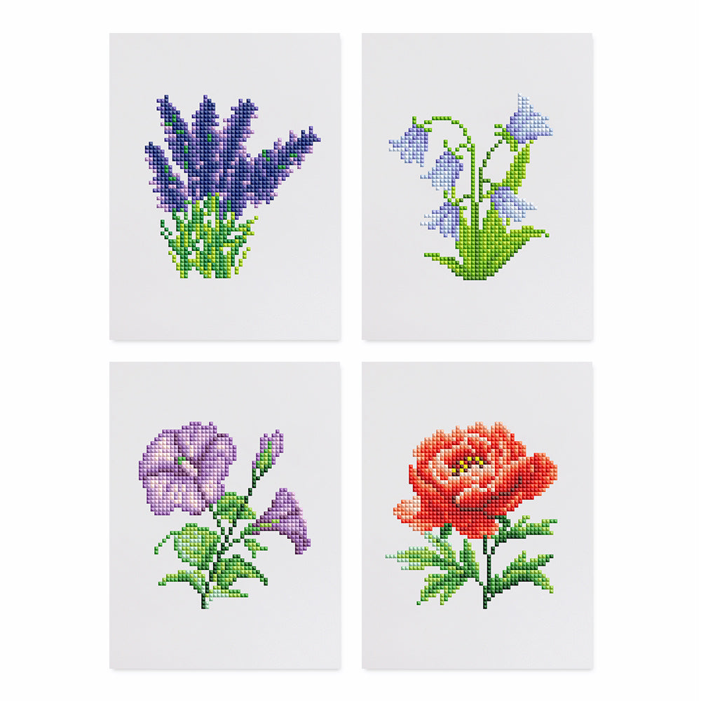 Bring the beauty of nature indoors with this stunning Floral DIAMOND PAINTING set, featuring intricate designs of delicate flowers. The collection includes vibrant blooms like lavender, lilies, and poppies, each meticulously recreated through the therapeutic process of DIY DIAMOND ART. The soft pastel hues combined with vibrant greens make these designs perfect for those looking to add a touch of nature and elegance to their living space.