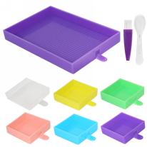 Mixed-color diamond painting tray kit with assorted trays and tools, one
big tray &6 small tray – perfect for creative organization in DIY arts and crafts.