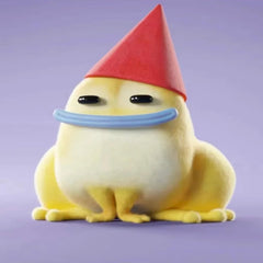 The main product image of the Party Frog diamond painting kit, showing a cute frog character wearing a red party hat.