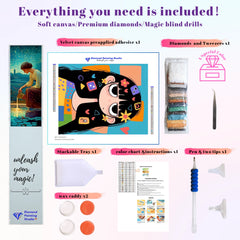 Patchwork Doodle Girl Fun