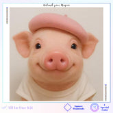 Pink Beret Pig