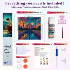 Psychedelic Taj Mahal Reflection