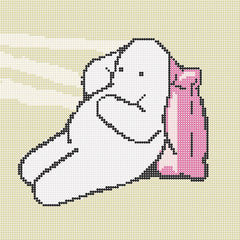 Relax Mode diamond painting shown in progress with cozy lighting, great for unwinding after a long day.