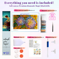 Stained Glass Hydrangea Bouquet