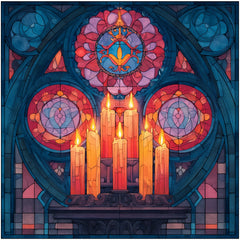 Stained Glass Sanctuary Candles
