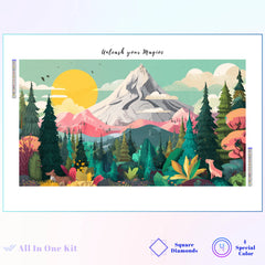 Sunrise Mountain Forest Flower