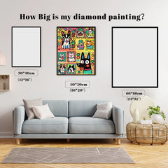 Tropical Doodle Dog Collage