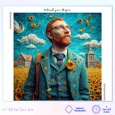 Van Gogh Sunflowers Swirling Sky