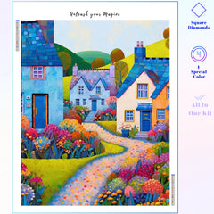 Whimsical Hillside Flower Trail