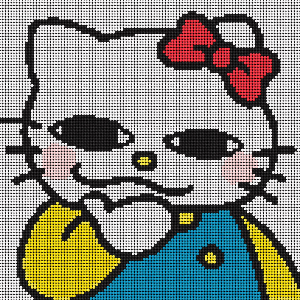 Close-up image of the meme-inspired mischievous cat, featuring a sideways smirk and bold line art. This small diamond painting is perfect for pop culture fans or meme lovers looking for a fun and easy-to-complete DIY kit. Adds a playful spark to any dorm, office desk, or bedroom wall.