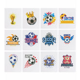 Soccer trophy diamond painting framed artwork, perfect for football fans’ room decor. Great for beginners & collectors.