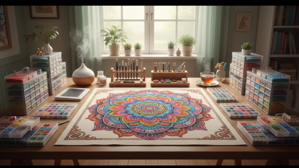 How to Organize a Comfortable Large Diamond Painting Workspace at Home: The Ultimate Guide