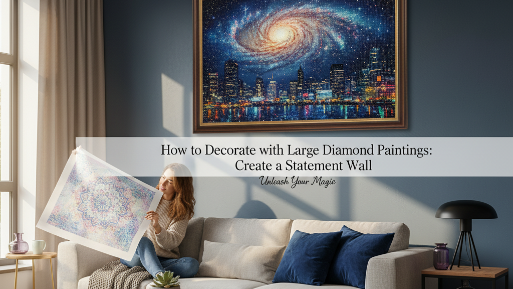 How to Decorate with Large Diamond Paintings: Create a Statement Wall
