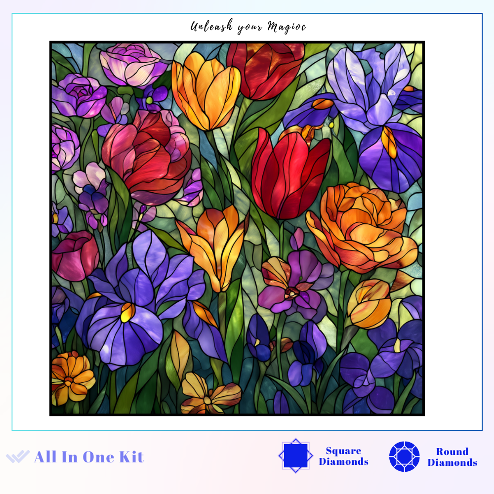 Stained Glass Jewel Tone Garden