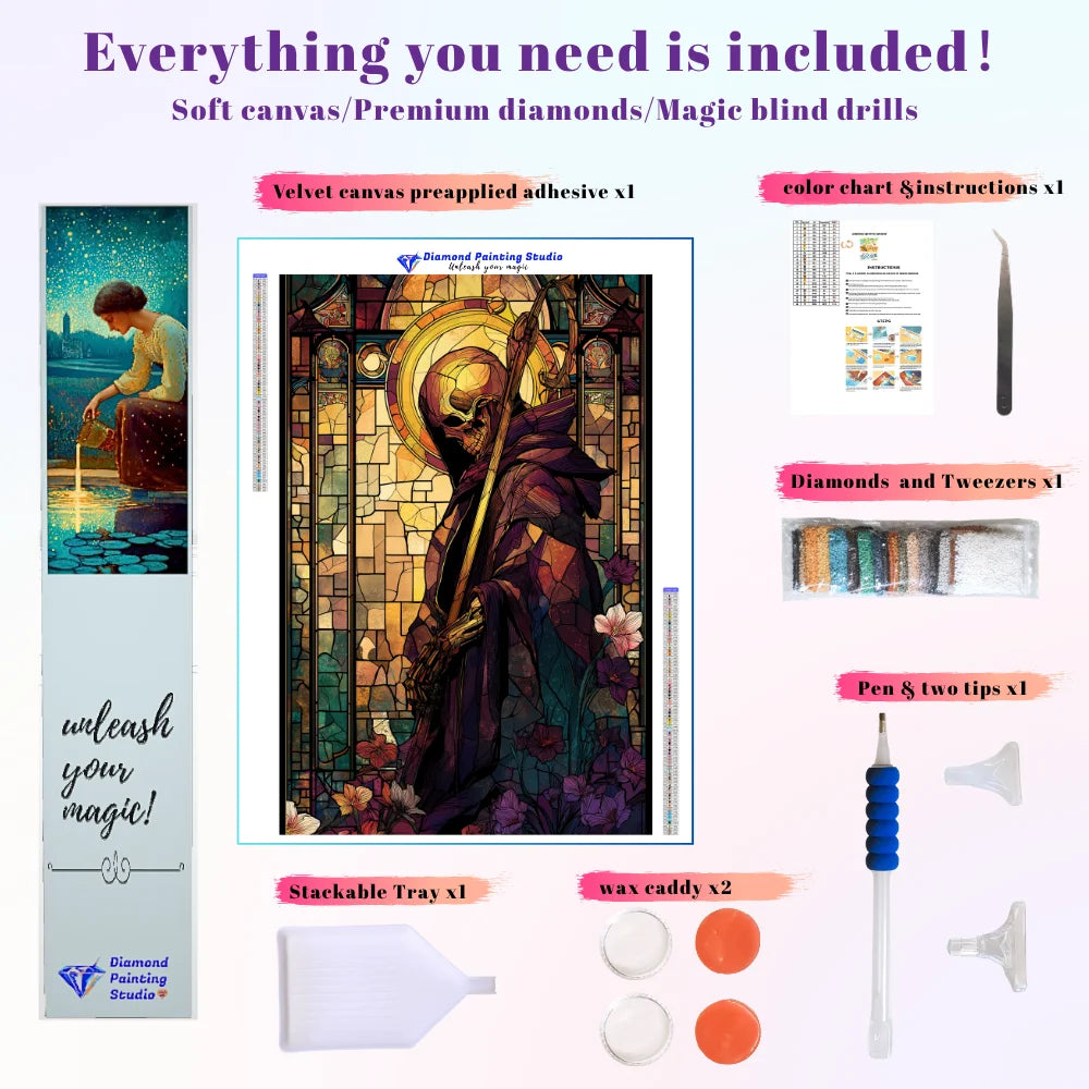 Stained Glass Angel of Death