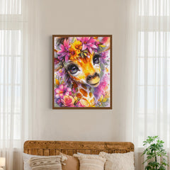 Floral Deer & Blossoms