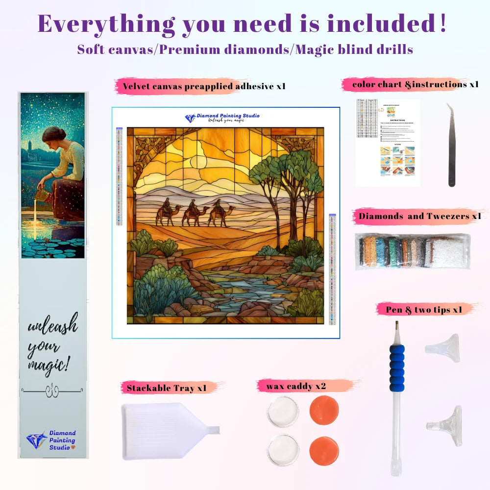 Stained Glass Sunset Camping