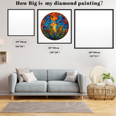 Stained Glass Forget Me Nots