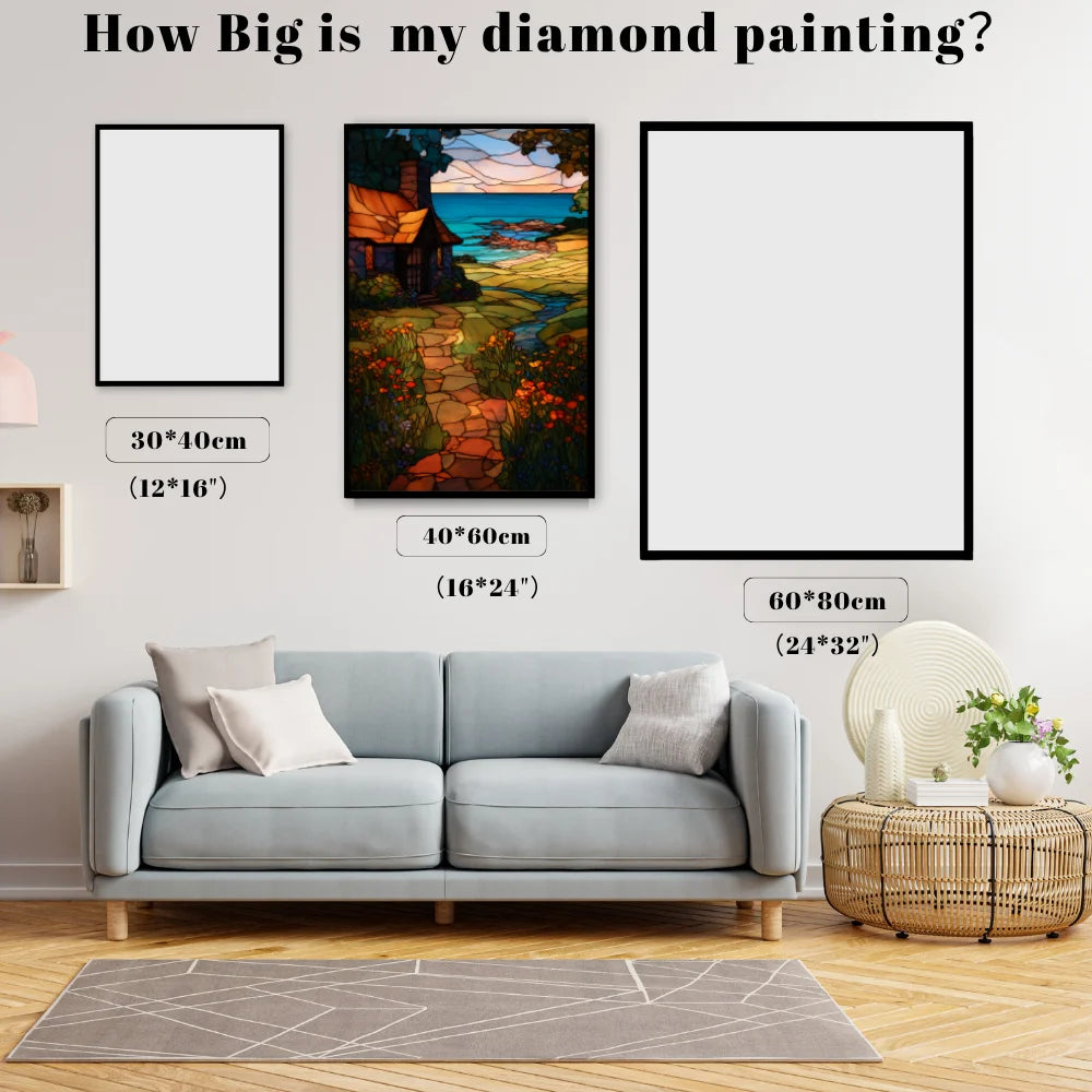 Stained Glass Seaside Cottage