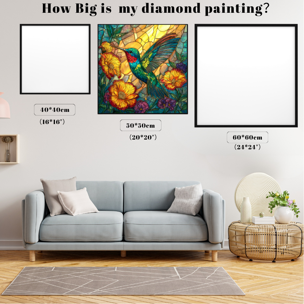 Stained Glass Hummingbird Jewel