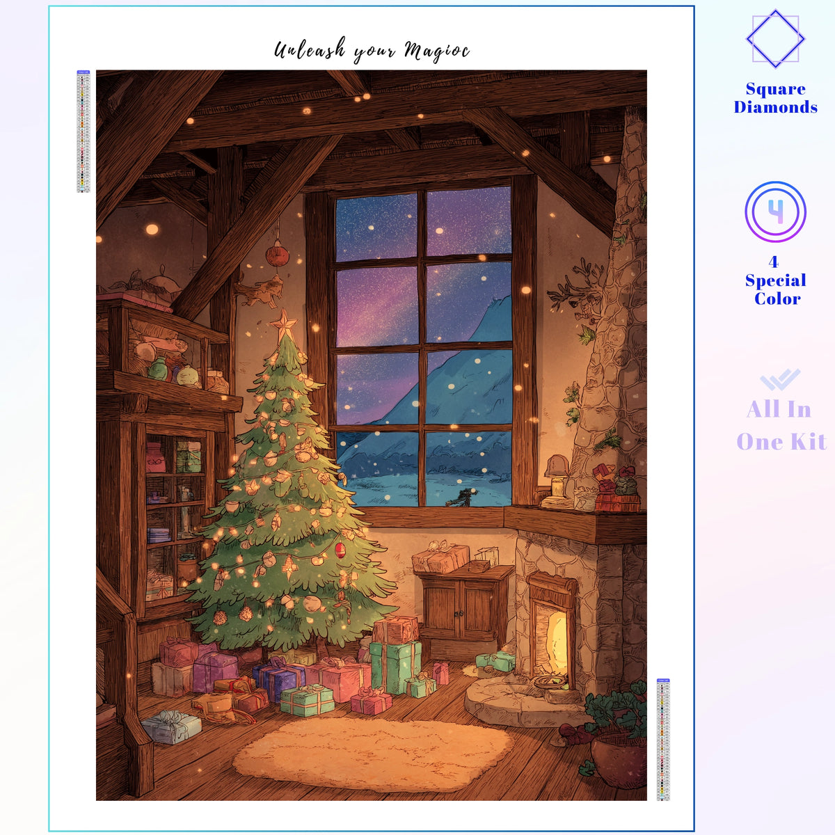 A-Frame Christmas Starlight Cabin