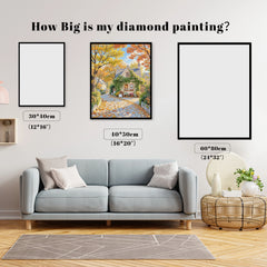 Autumn Cottage Cobblestone Path