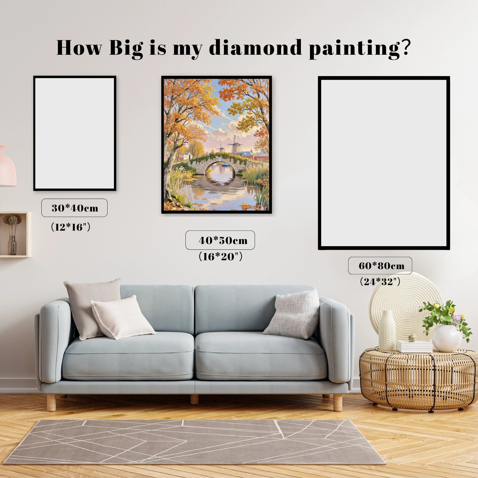 Autumn Windmills Canal Bridge