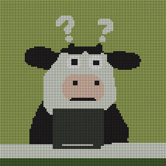Confused Cow At Work