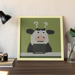 Confused Cow At Work